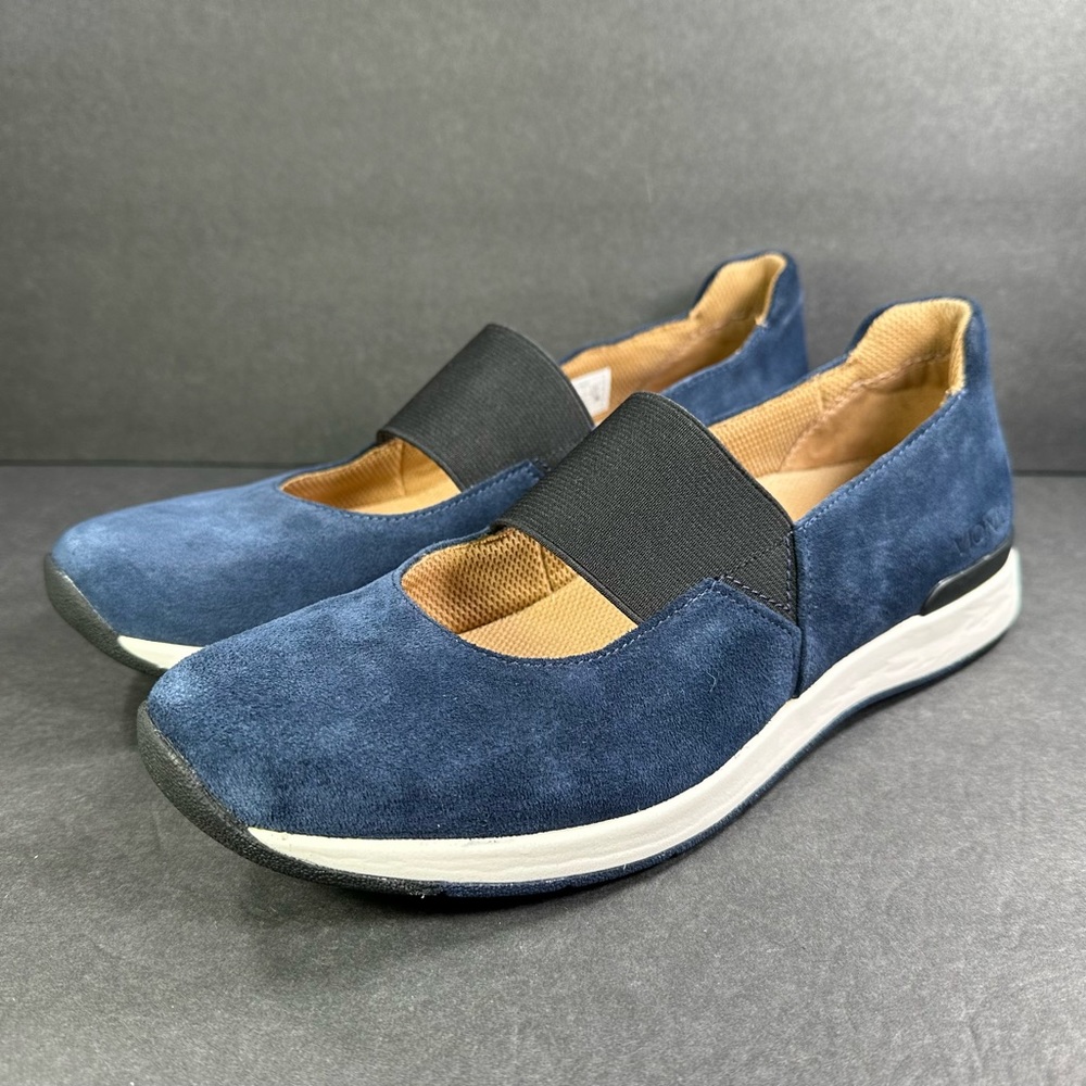 Vionic Cadee Mary Jane Shoes Womens Size 9.5 Navy Blue Slip On Comfort Flats